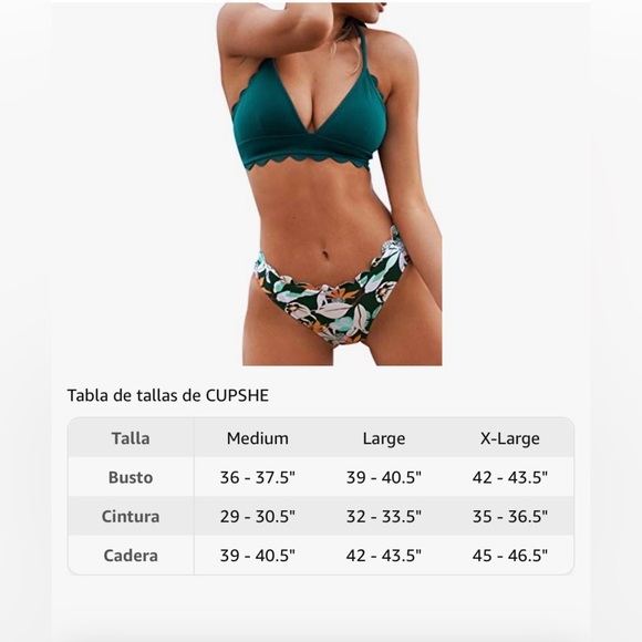 BRAND NEW CUPSHE woman bathing suit size L 👙 - Picture 7 of 8